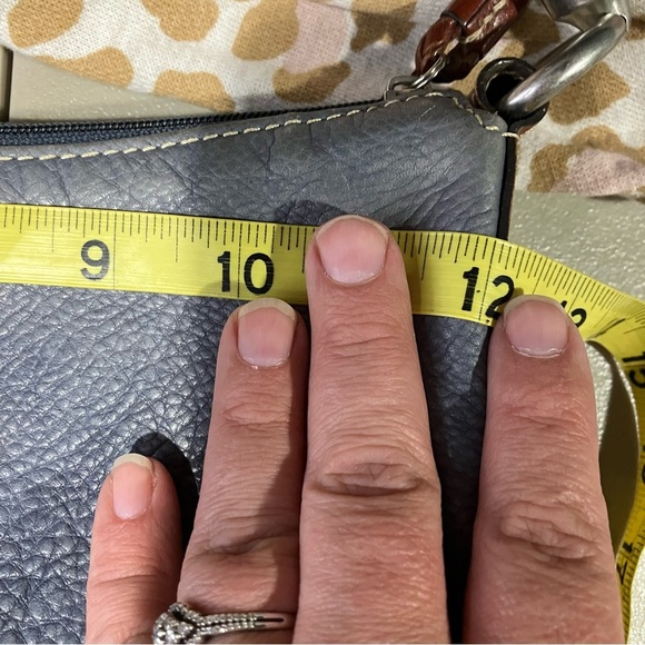 Fossil blue leather shoulder bag 12” x 6.5” x 3.75” - Picture 11 of 13